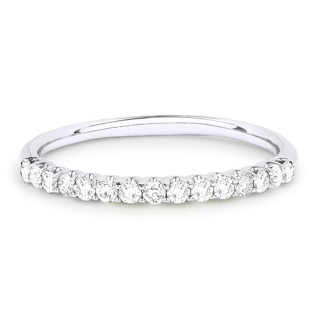 Beautiful Hand Crafted 14K White Gold White Diamond Arianna Collection Ring