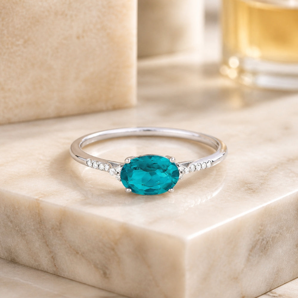 R1444 - 14K Gold Oval Ring