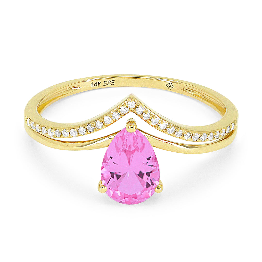 R1484 - 14K Gold Chevron Ring