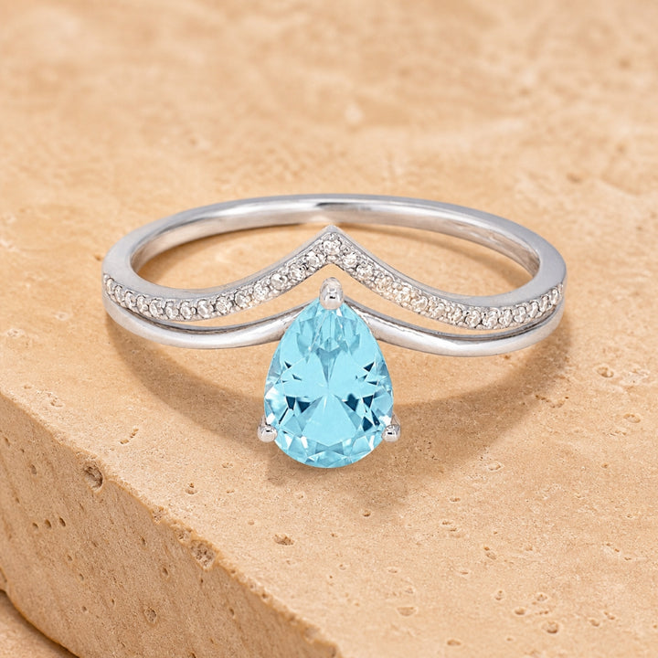 R1484 - 14K Gold Chevron Ring