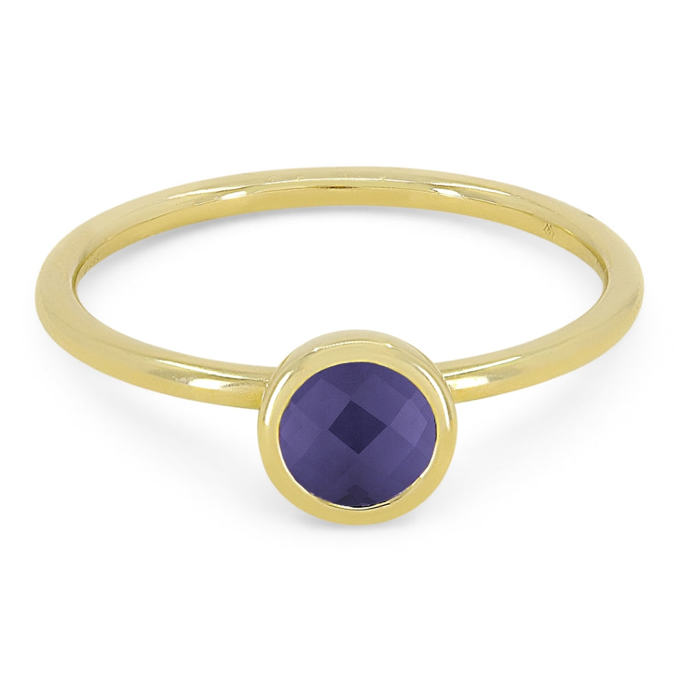 R1497 - 14K Gold Round Ring