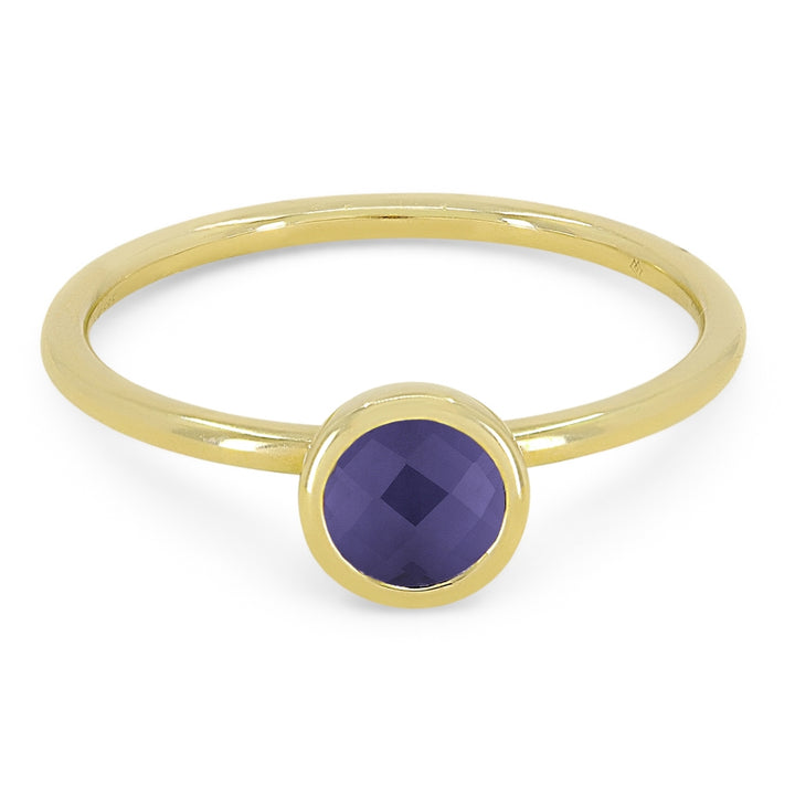 R1497 - 14K Gold Round Ring