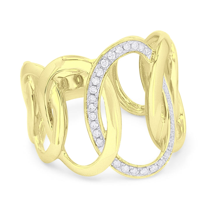 R1503 - 14K Gold Diamond Cocktail Ring