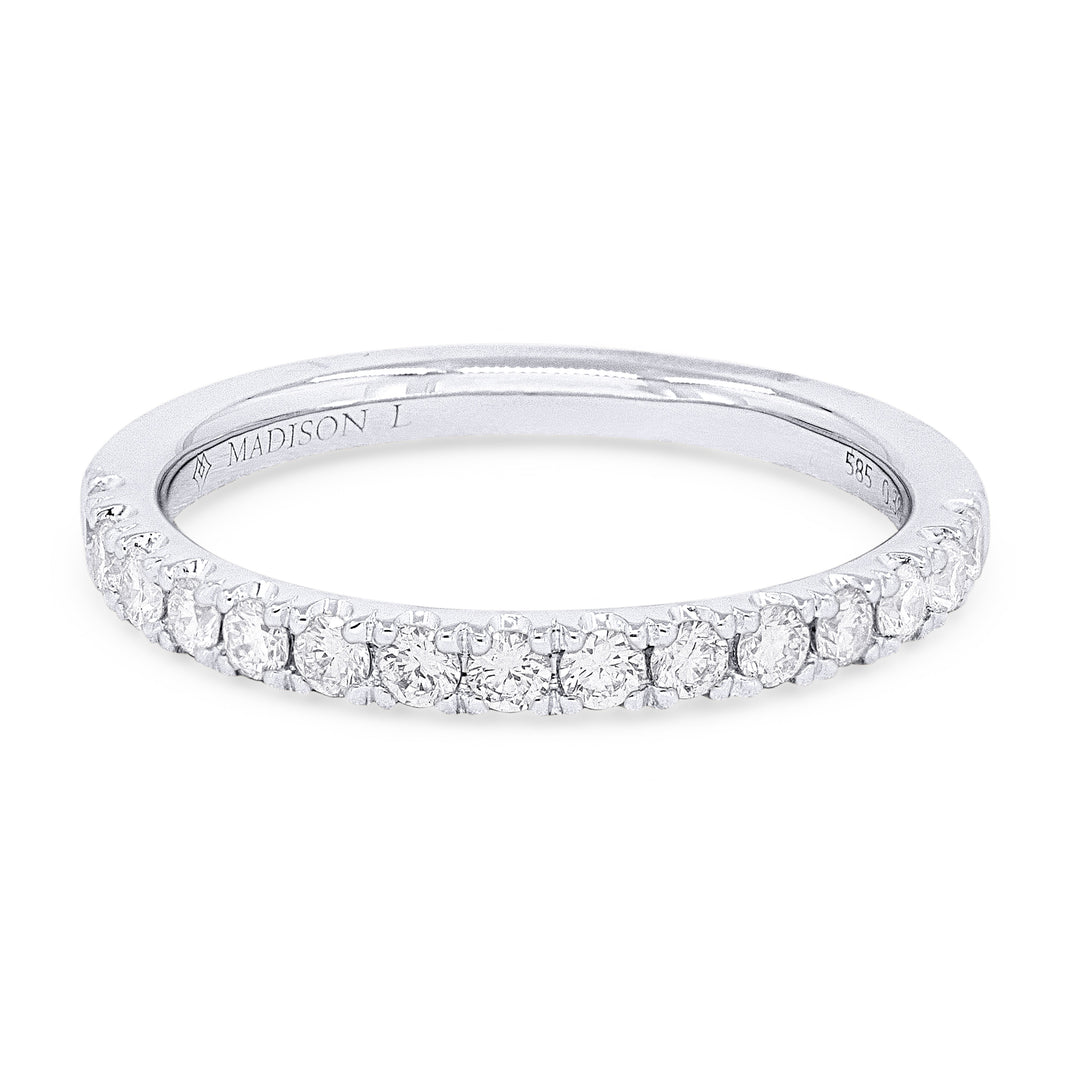 Beautiful Hand Crafted 14K White Gold  Bridal Collection Ring