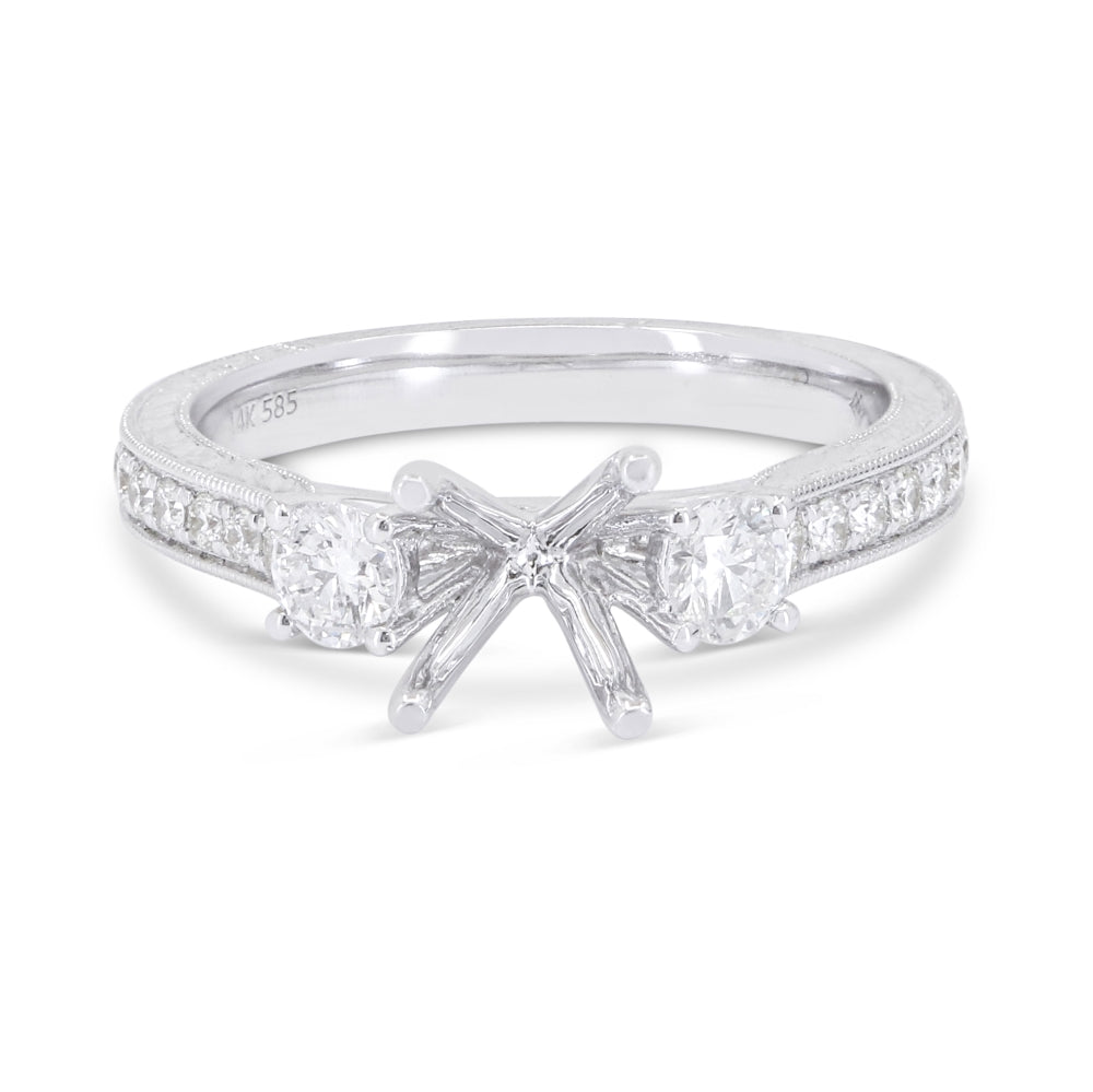 Madison L 14K White Gold Diamond Engagement Ring - style R1562W-ER (1)