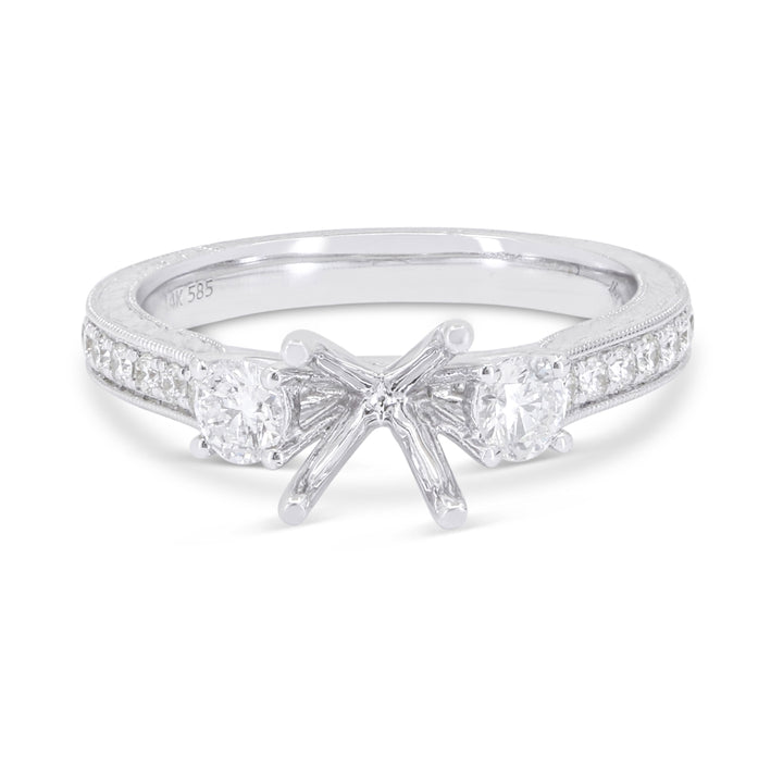 Madison L 14K White Gold Diamond Engagement Ring - style R1562W-ER (1)