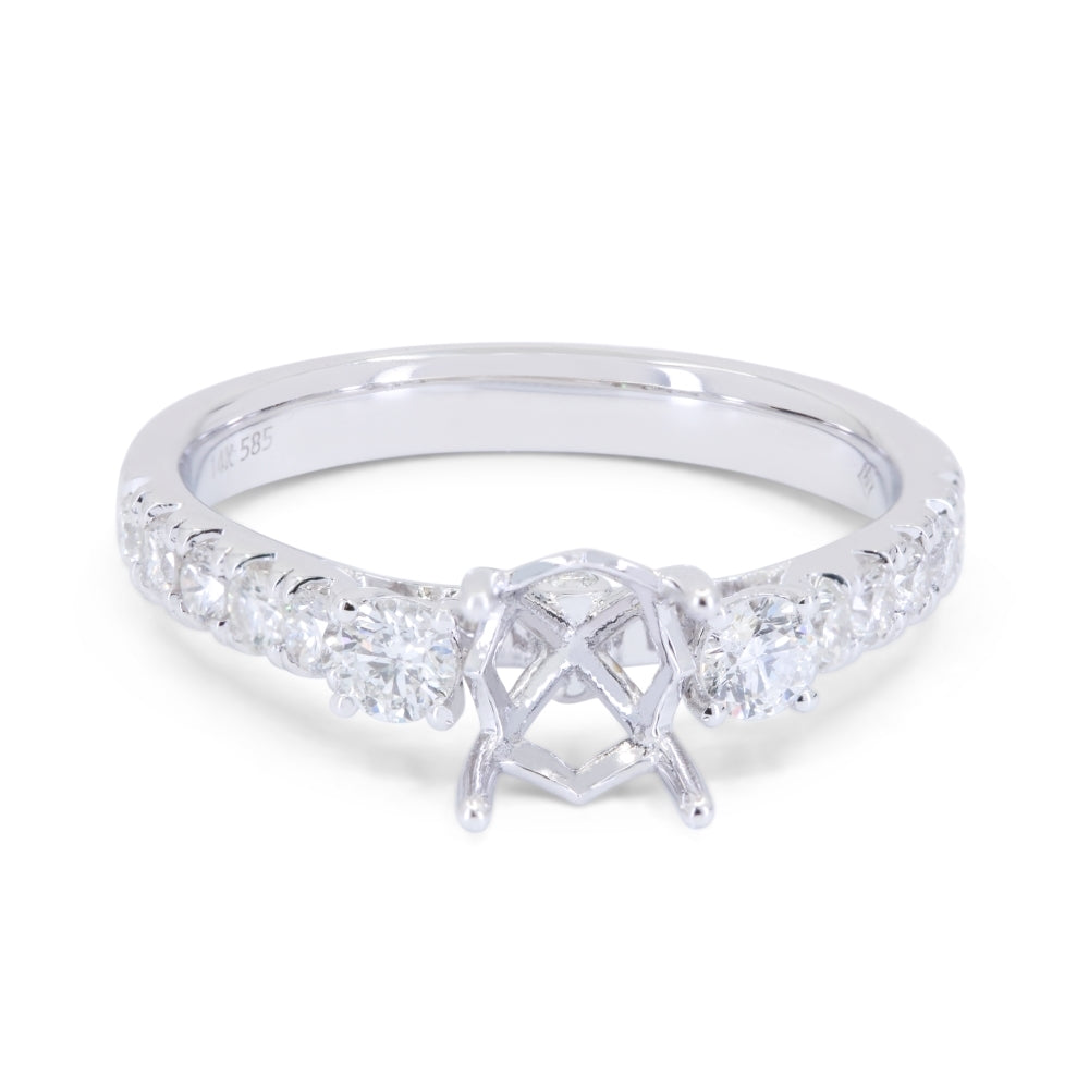 Madison L 14K White Gold Diamond Engagement Ring - style R1587W-ER-(1)