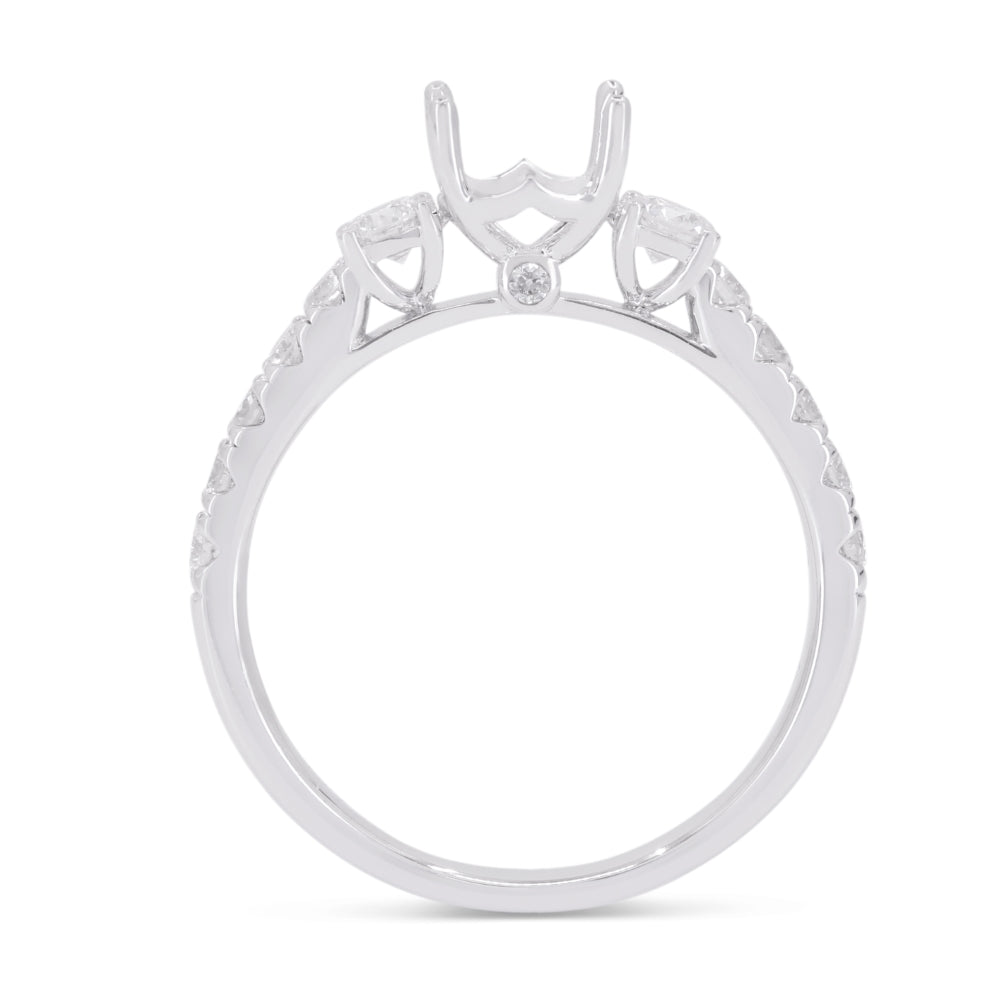 R1587 - 14K White Gold Diamond Engagement Ring