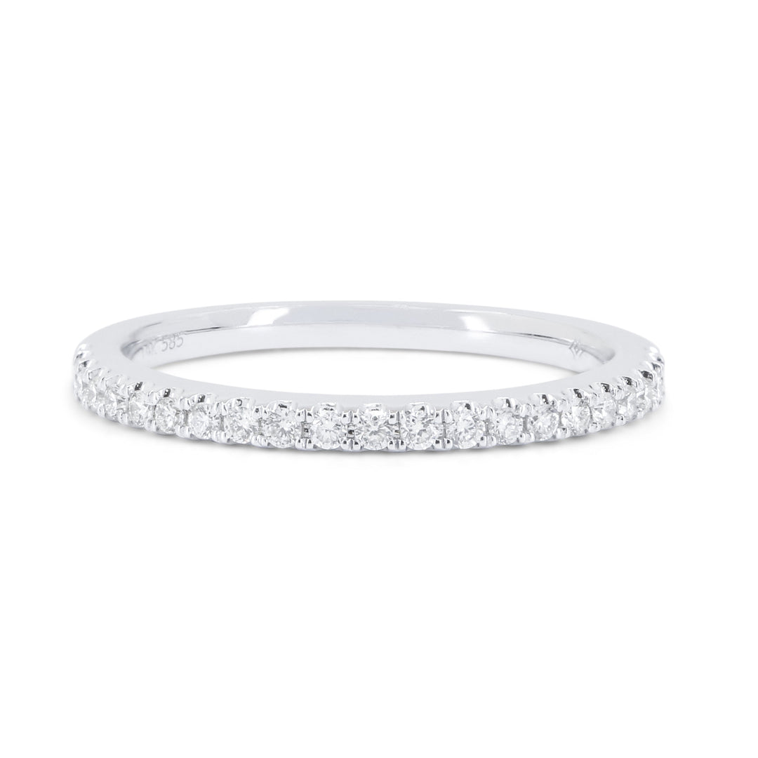 Beautiful Hand Crafted 14K White Gold   And Diamond Bridal Collection Ring