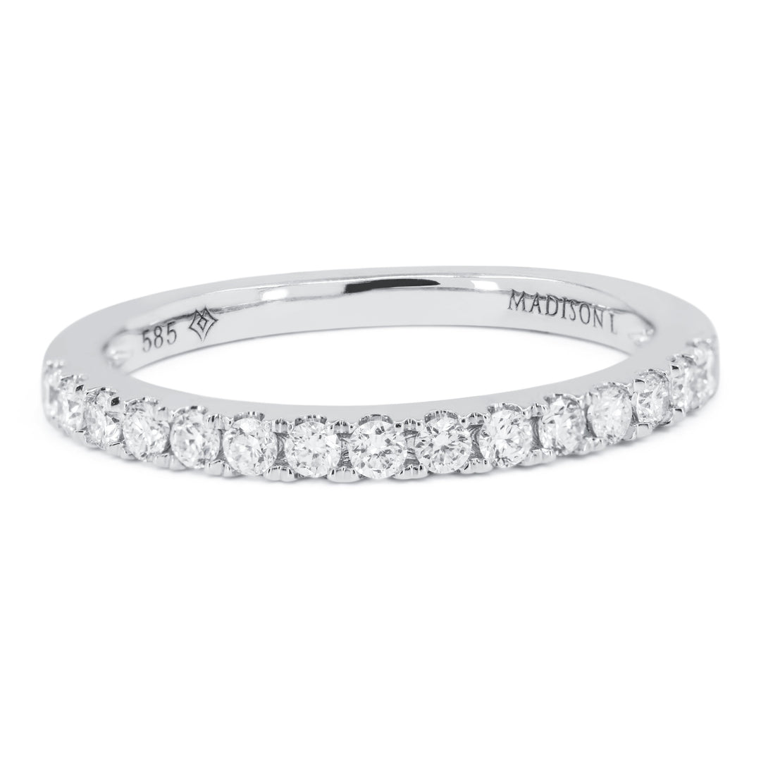 Beautiful Hand Crafted 14K White Gold  Bridal Collection Ring