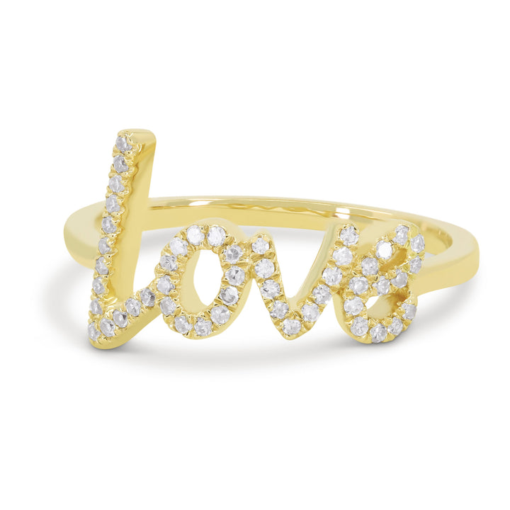 Beautiful Hand Crafted 14K Yellow Gold White Diamond Milano Collection Ring