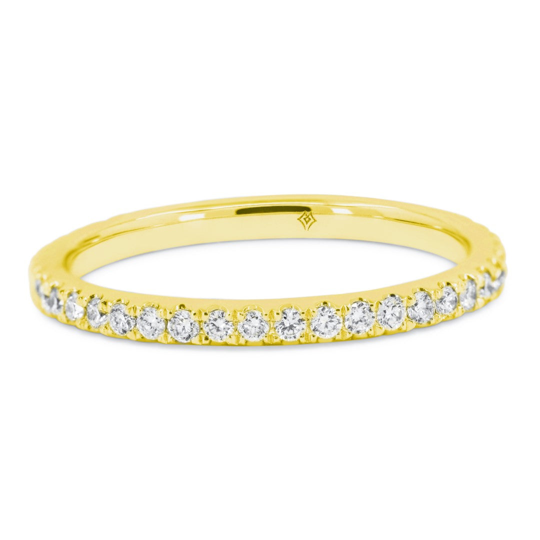 Beautiful Hand Crafted 14K Yellow Gold White Diamond Bridal Collection Ring