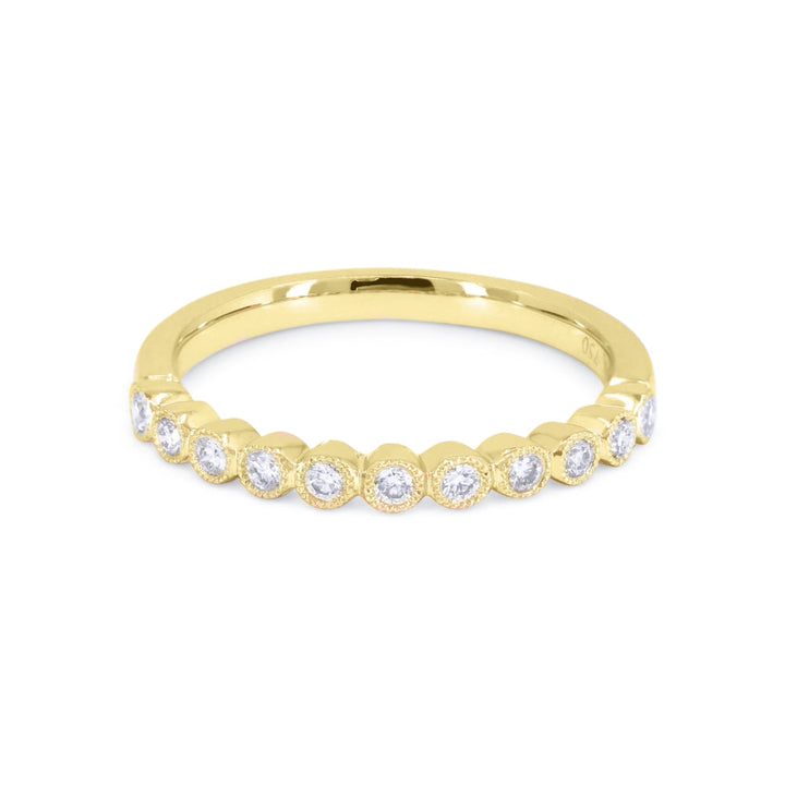 Beautiful Hand Crafted 14K Yellow Gold White Diamond Bridal Collection Ring