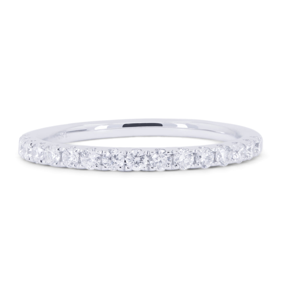 Beautiful Hand Crafted 14K White Gold   And Diamond Bridal Collection Ring