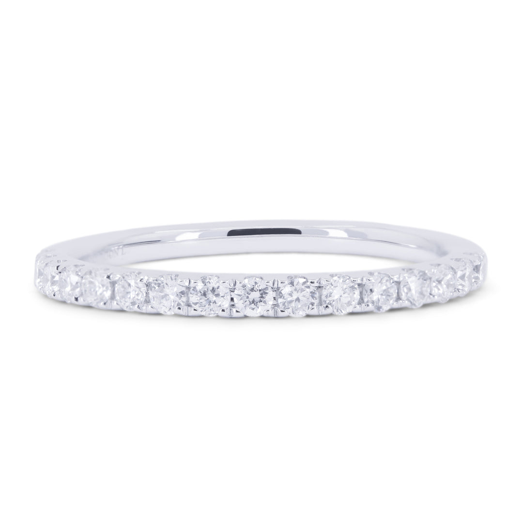 Beautiful Hand Crafted 14K White Gold   And Diamond Bridal Collection Ring