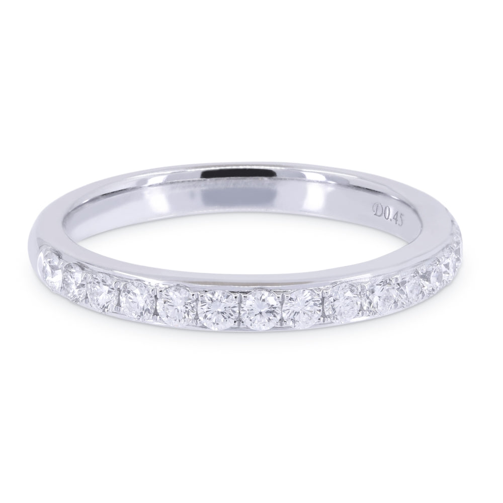 Beautiful Hand Crafted 14K White Gold   And Diamond Bridal Collection Ring