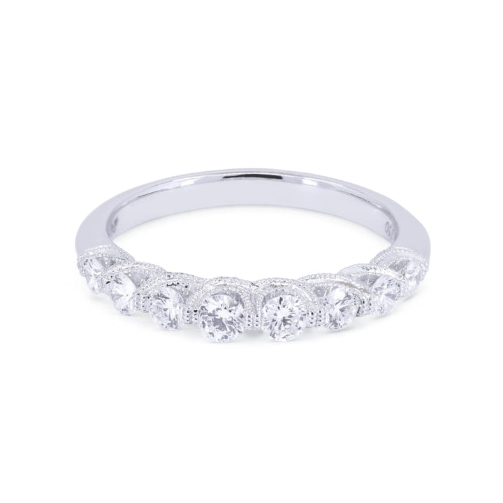 Beautiful Hand Crafted 14K White Gold   And Diamond Bridal Collection Ring