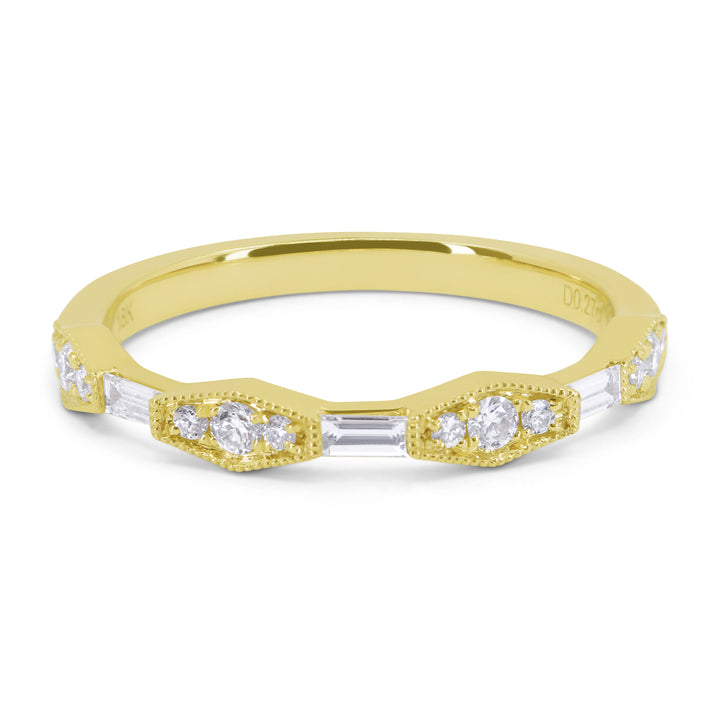Beautiful Hand Crafted 14K Yellow Gold White Diamond Arianna Collection Ring