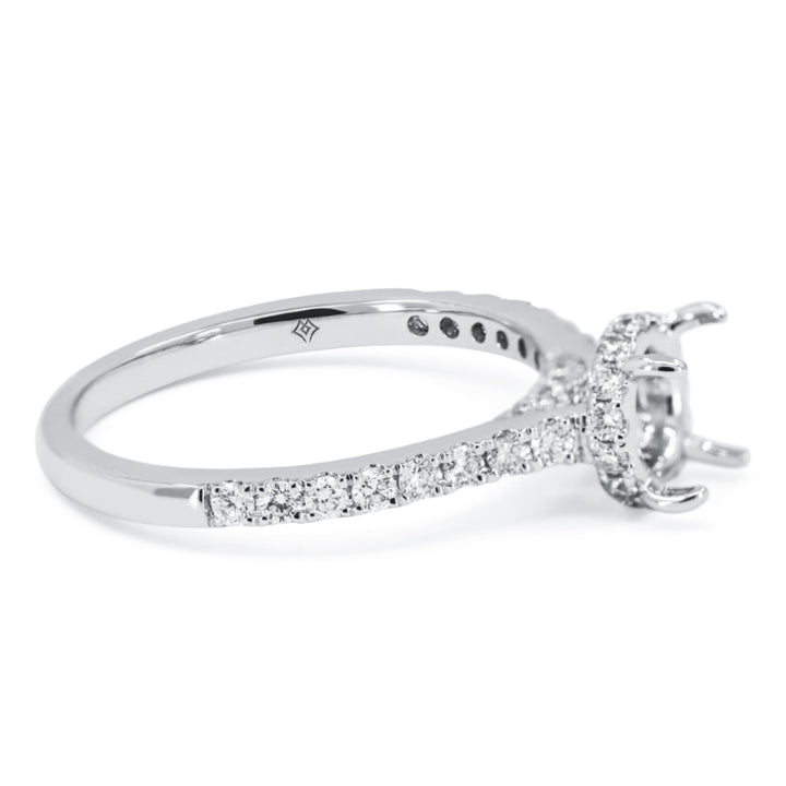 R1664 - 14K White Gold Diamond Engagement Ring