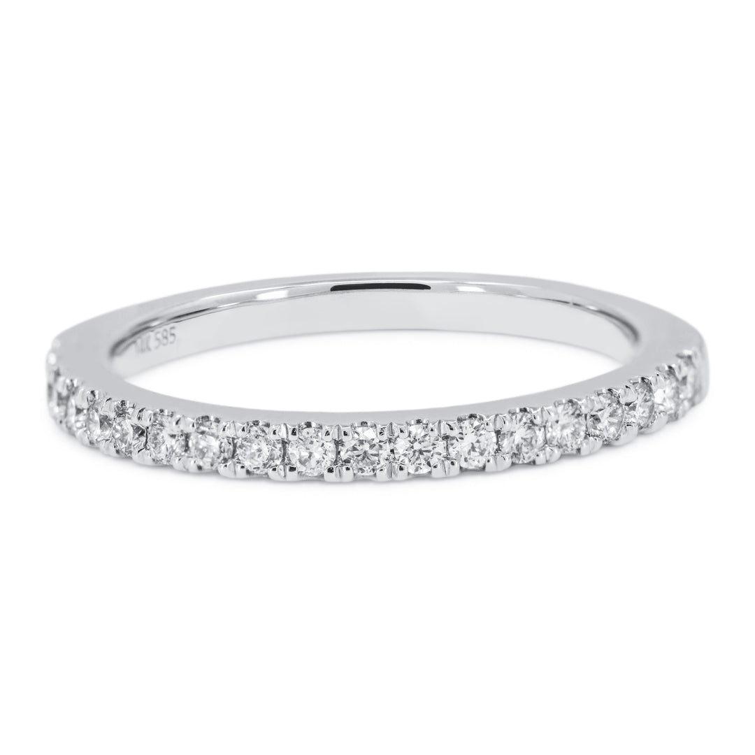 Beautiful Hand Crafted 14K White Gold   And Diamond Bridal Collection Ring