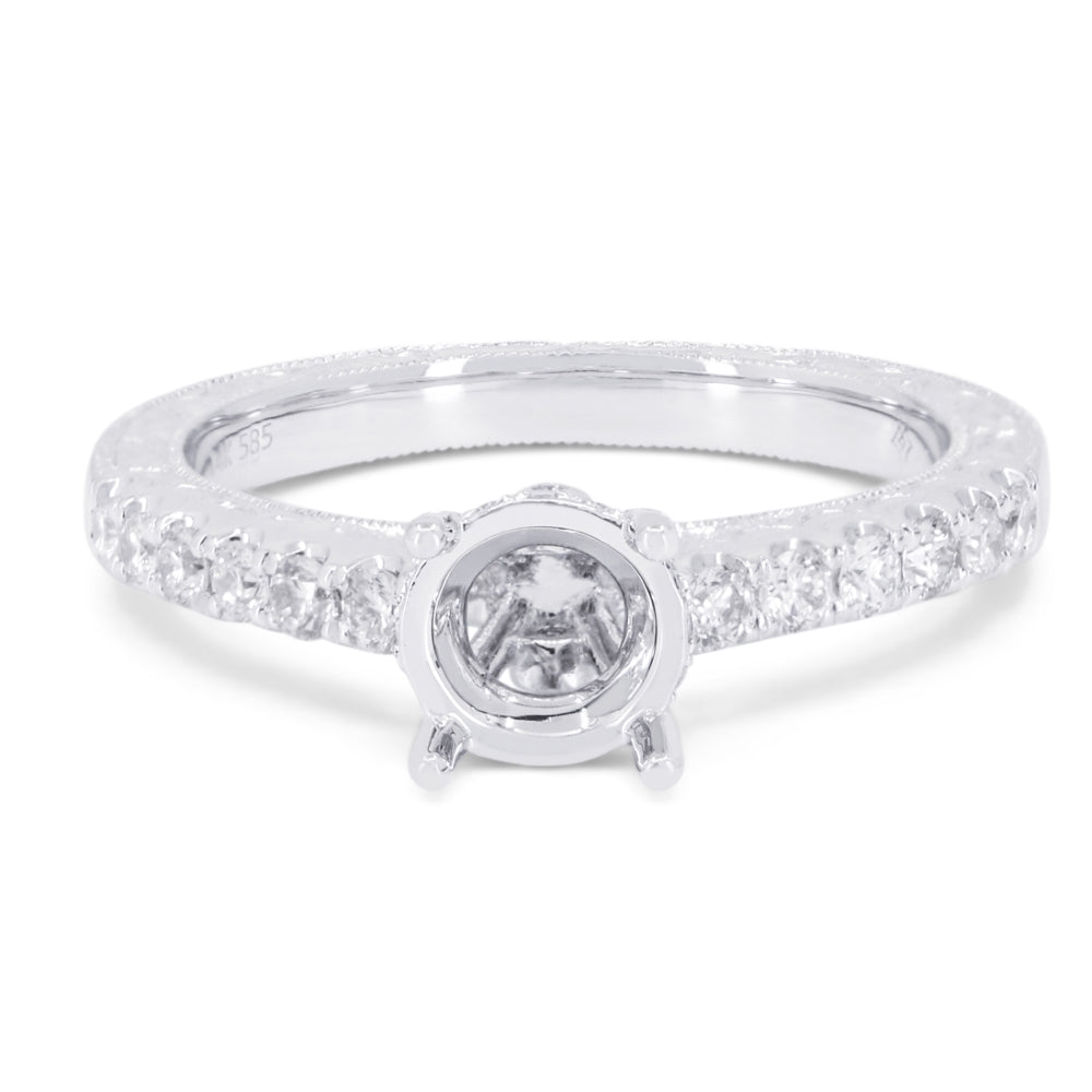 Madison L 14K White Gold Diamond Engagement Ring - style R1667W-ER-(1)