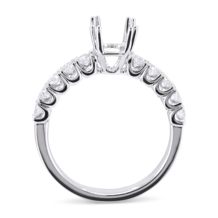 R1696 - 14K White Gold Diamond Engagement Ring