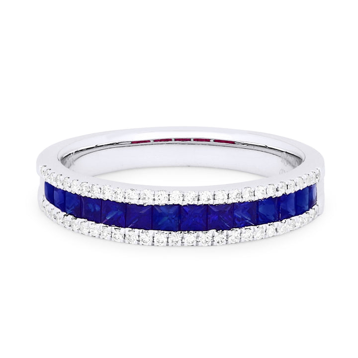Beautiful Hand Crafted 18K White Gold  Sapphire And Diamond Arianna Collection Ring