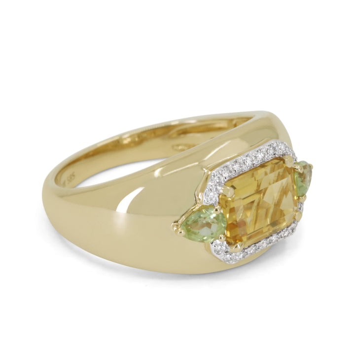 R1710 - 14K Yellow Gold Citrine Ring