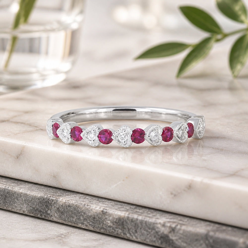 R1751 - 14K Gold Diamond Heart Ring