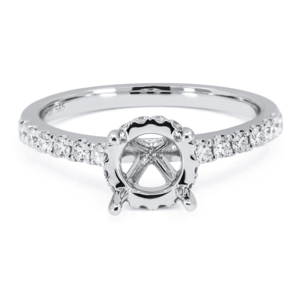 Madison L 14K White Gold Diamond Engagement Ring - style R1754W-ER-(1.25)