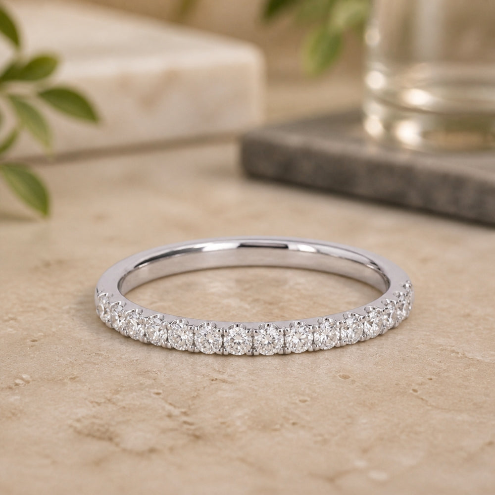 R1754 - 14K White Gold Diamond Engagement Ring