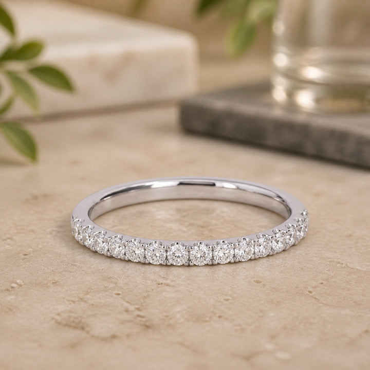 R1754 - 14K White Gold Diamond Engagement Ring