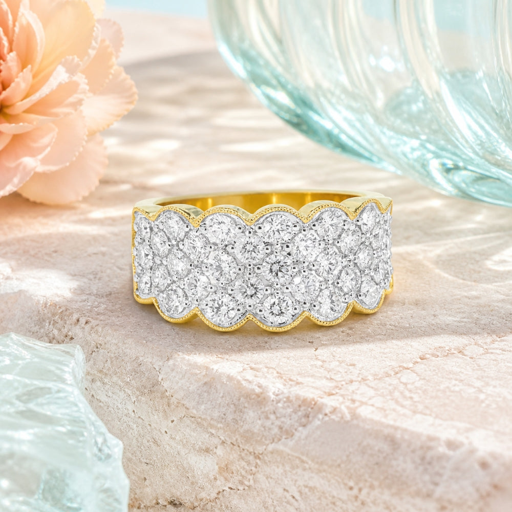 R1776 - 14K Yellow Gold Diamond Ring