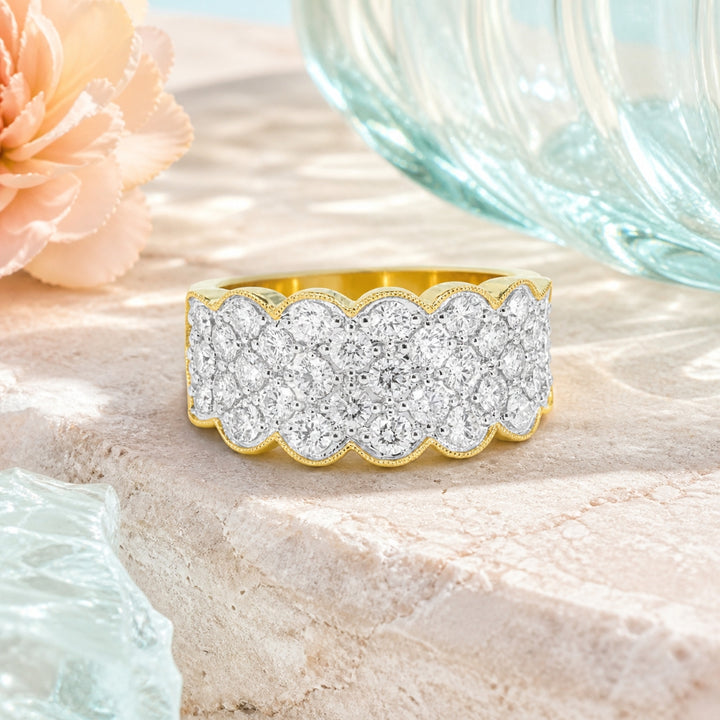 R1776 - 14K Yellow Gold Diamond Ring