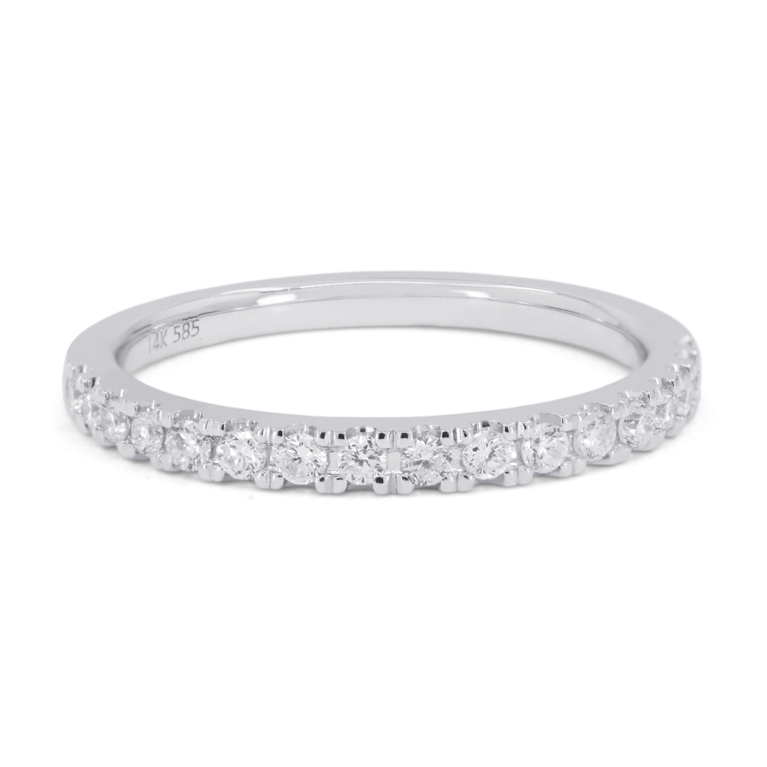 Beautiful Hand Crafted 14K White Gold   And Diamond Bridal Collection Ring