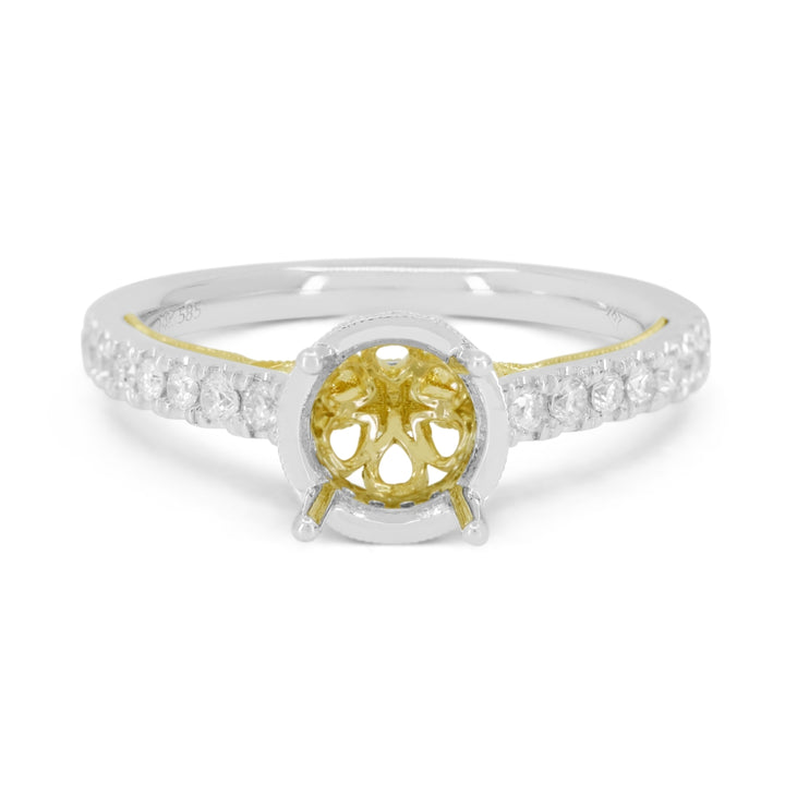 Madison L 14K Two Tone Gold Diamond Engagement Ring - style R1779WY-ER-(1.00)