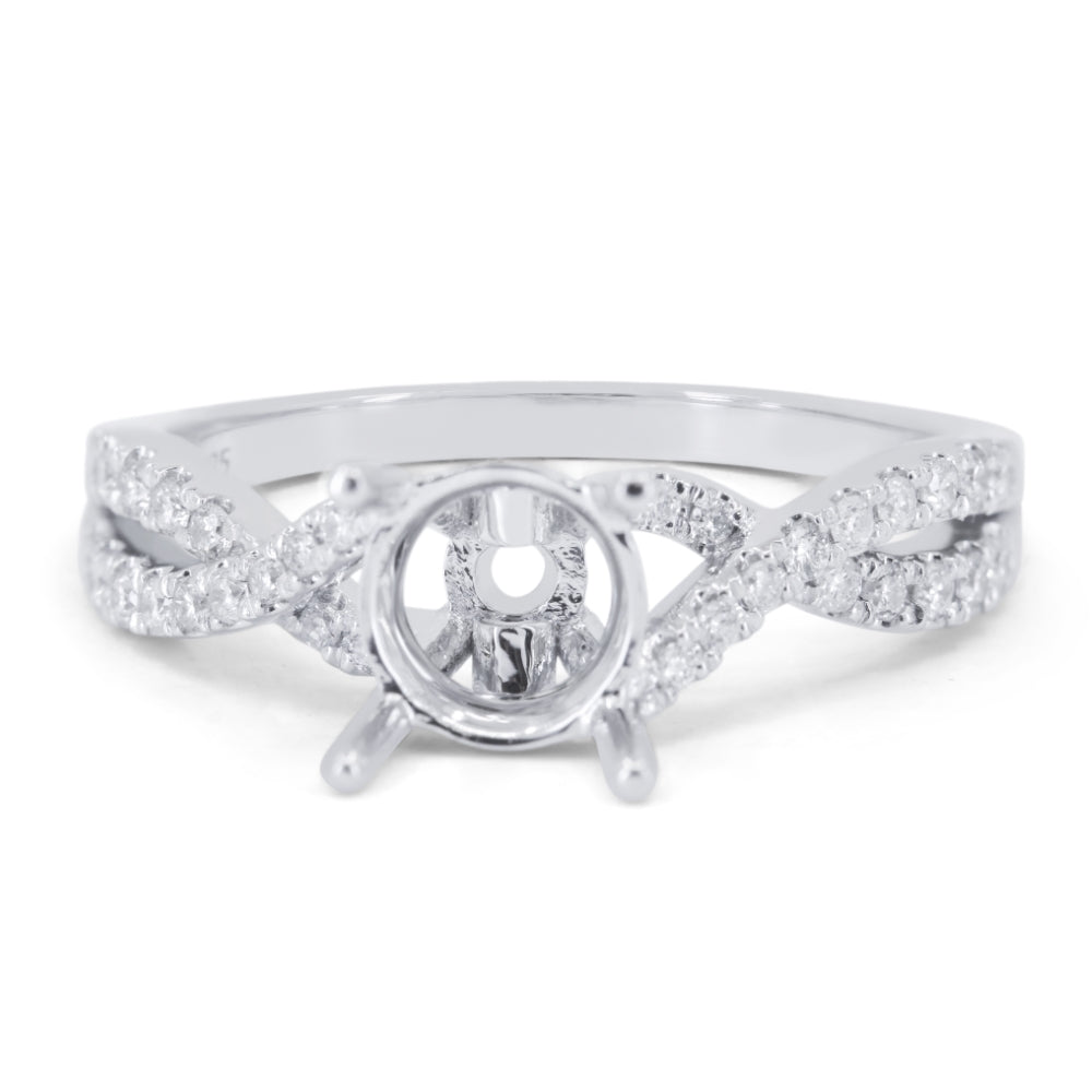 Madison L 14K White Gold Diamond Engagement Ring - style R1780W-ER-(1.00)
