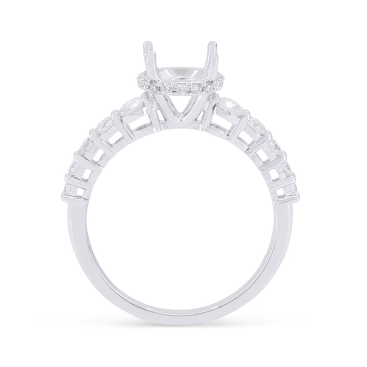 R1781 - 14K White Gold Diamond Engagement Ring