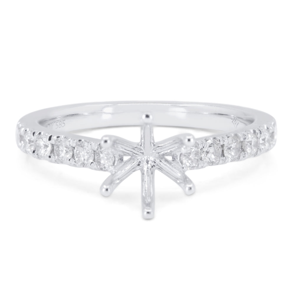 Madison L 14K White Gold Diamond Engagement Ring - style R1783W-ER-(1)