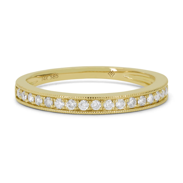Beautiful Hand Crafted 14K Yellow Gold   And Diamond Bridal Collection Ring
