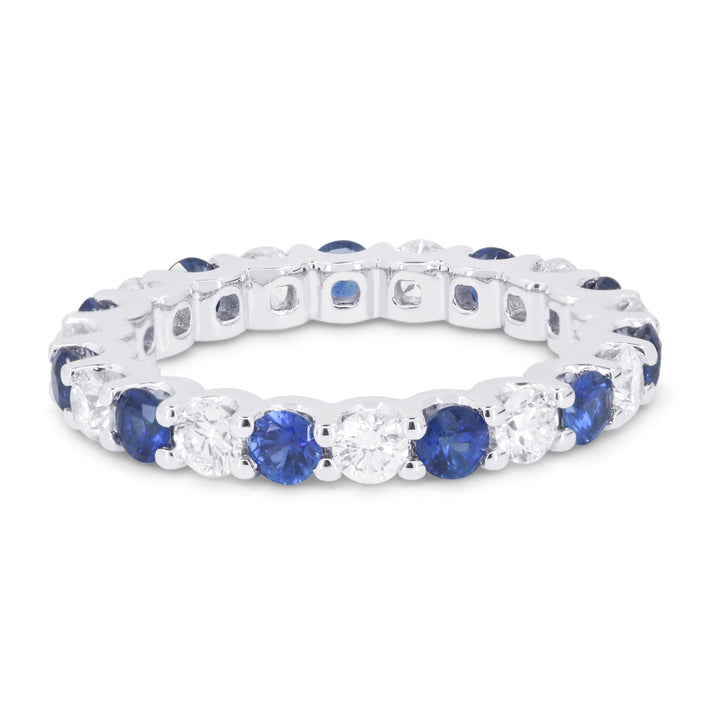 Beautiful Hand Crafted 14K White Gold  Sapphire And Diamond Arianna Collection Ring