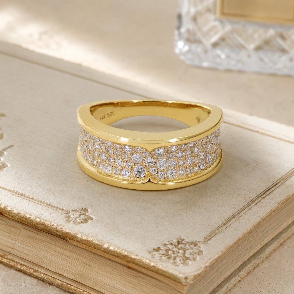 R1839 - 14K Yellow Gold Diamond Ring
