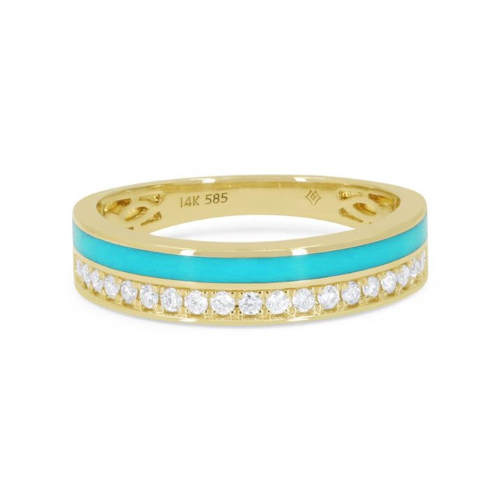Madison L 14K Yellow Gold Turquoise Ring - style R1846Y-TQ