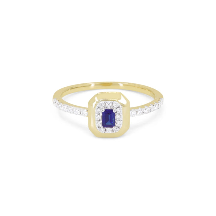 Beautiful Hand Crafted 14K Yellow Gold  Sapphire And Diamond Arianna Collection Ring