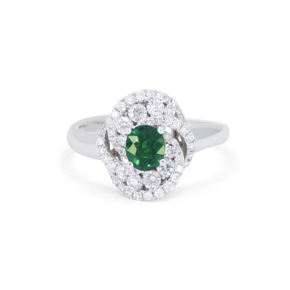 Madison L 14K White Gold Emerald Ring - style R1860EMW