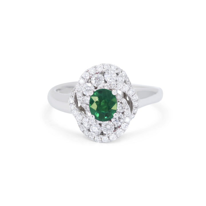 Madison L 14K White Gold Emerald Ring - style R1860EMW