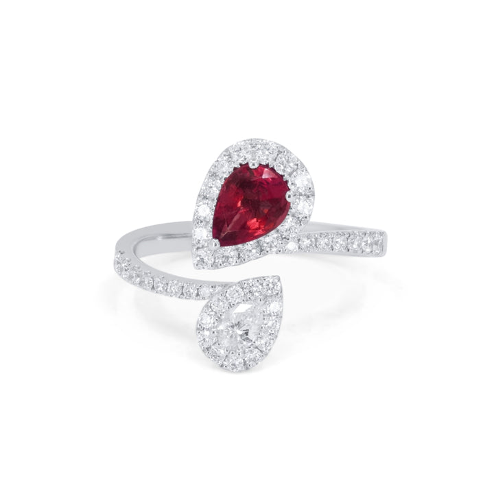Madison L 14K White Gold Ruby Ring - style R1872RUW