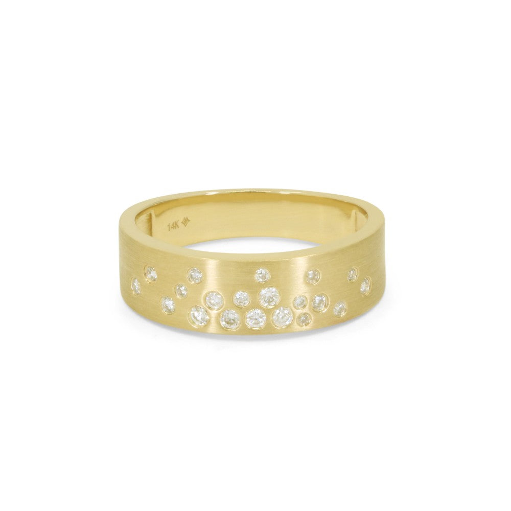 Beautiful Hand Crafted 14K Yellow Gold White Diamond Milano Collection Hoop Earrings With A Hoop Closure Ring