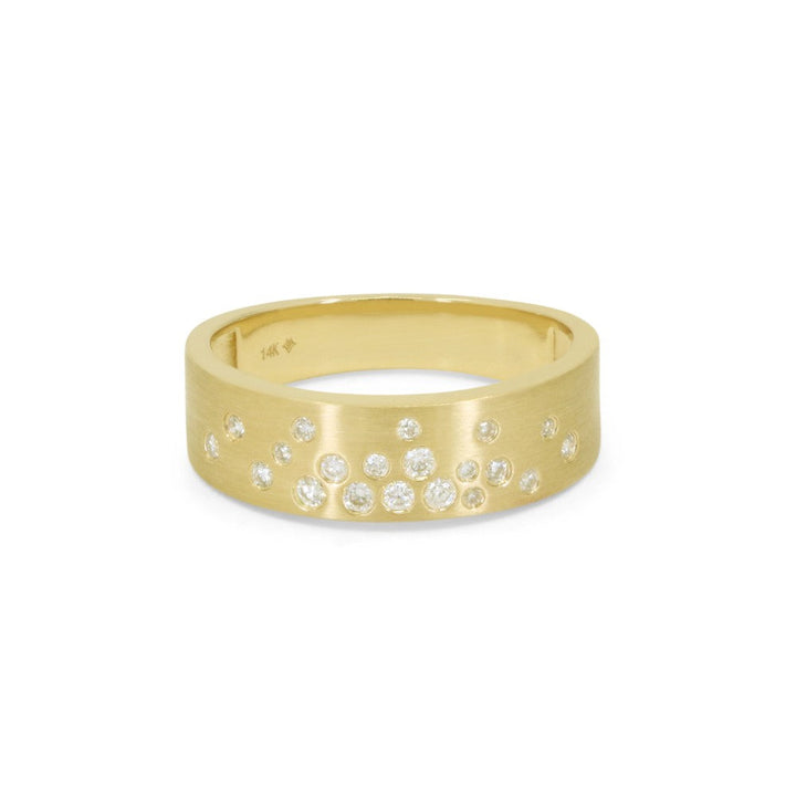 Beautiful Hand Crafted 14K Yellow Gold White Diamond Milano Collection Hoop Earrings With A Hoop Closure Ring