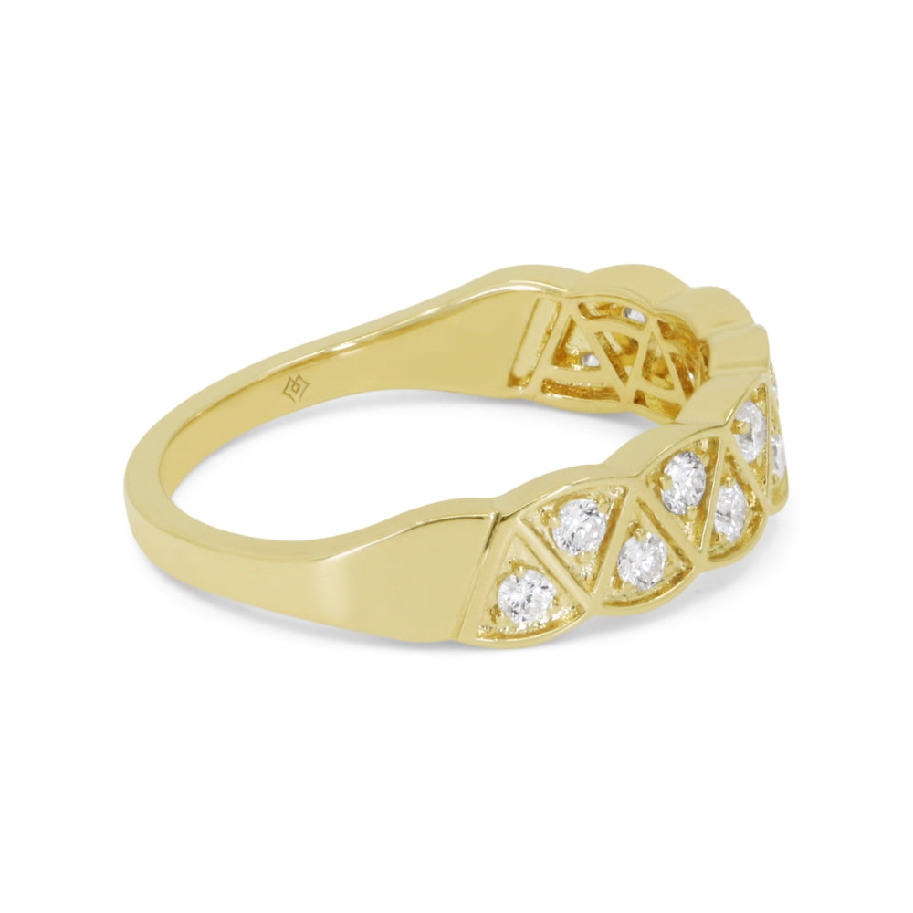 Madison L 14K Yellow Gold Diamond Ring - style R1884Y - view 2